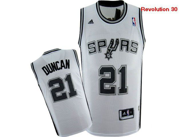 Classic Design New NBA San Antonio Spurs Tim Duncan 21 Revolution 30 Swingman Adidas Jersey White